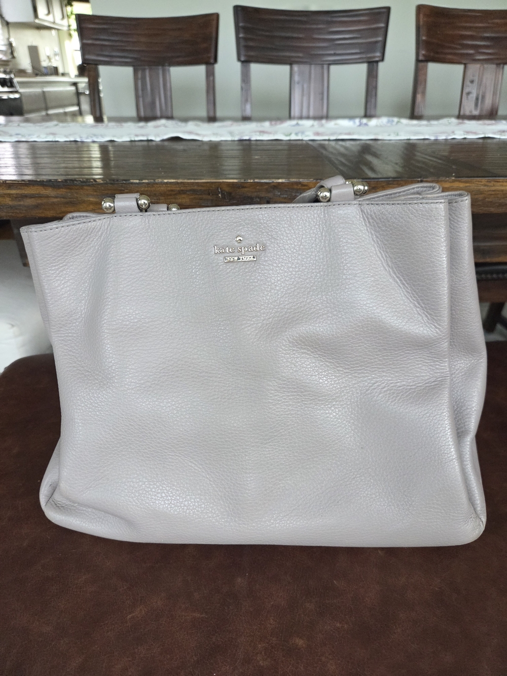 Kate Spade Taupe Pebbled Leather Tote